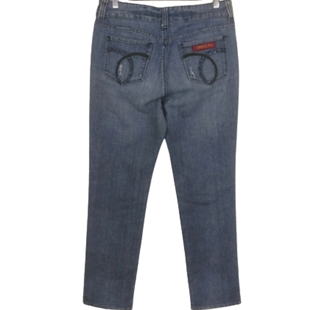 Vintage Sasson Ooh La La Straight Leg Hustle Jeans - Retro Blue Denim - Size 10